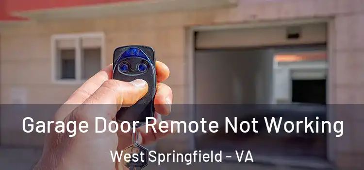  Garage Door Remote Not Working West Springfield - VA
